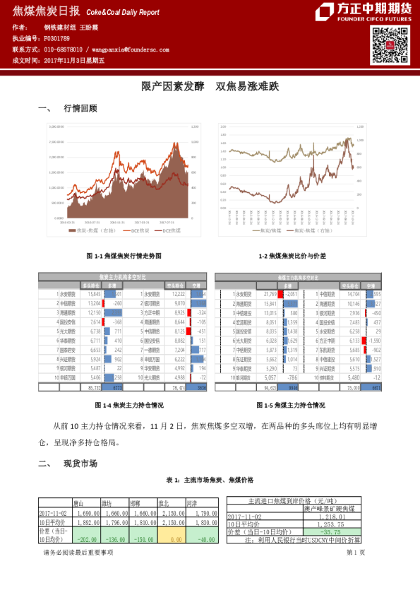 焦煤焦炭日报：限产因素发酵 双焦易涨难跌