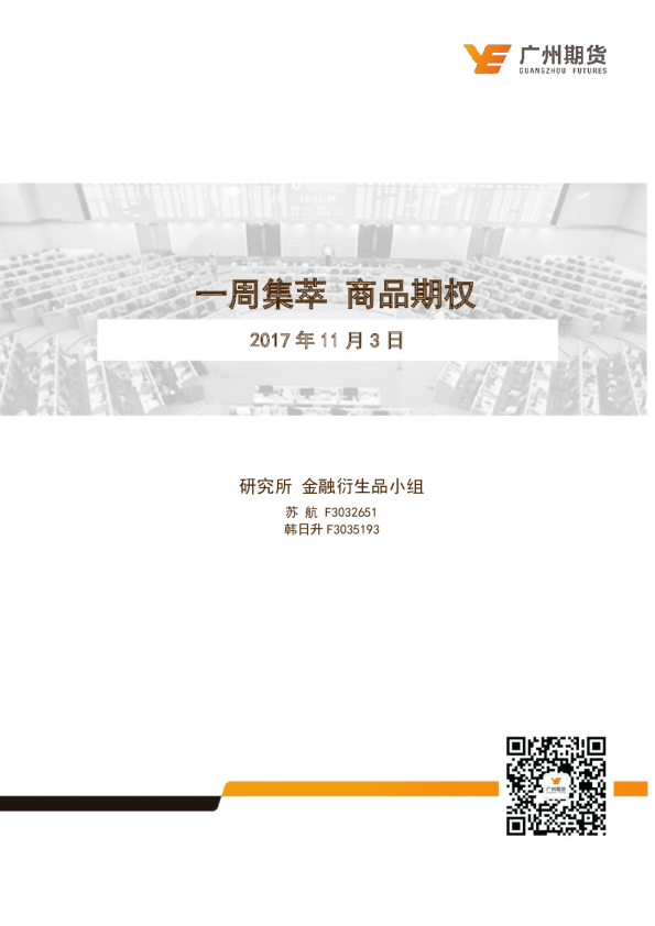 一周集萃 商品期权