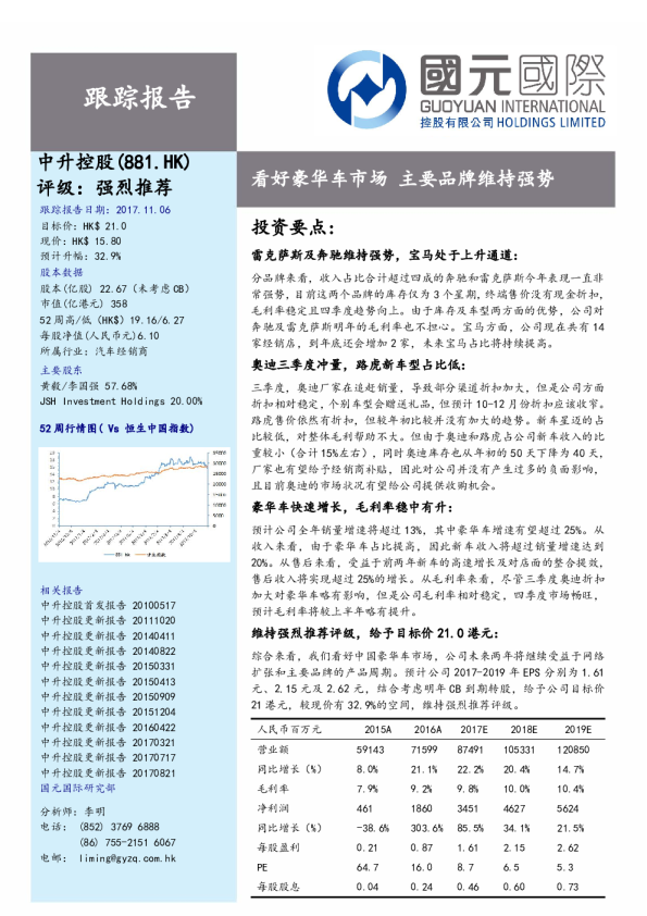 看好豪华车市场 主要品牌维持强势
