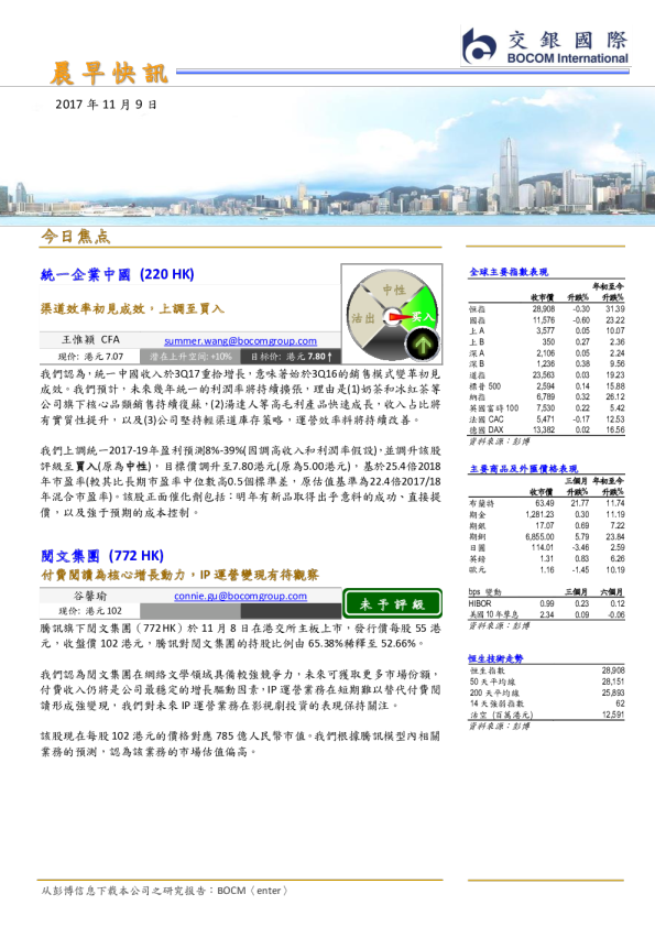 交银国际晨早快讯