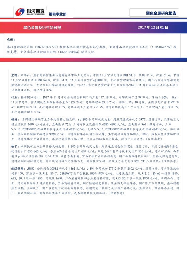 黑色金属及衍生品日报