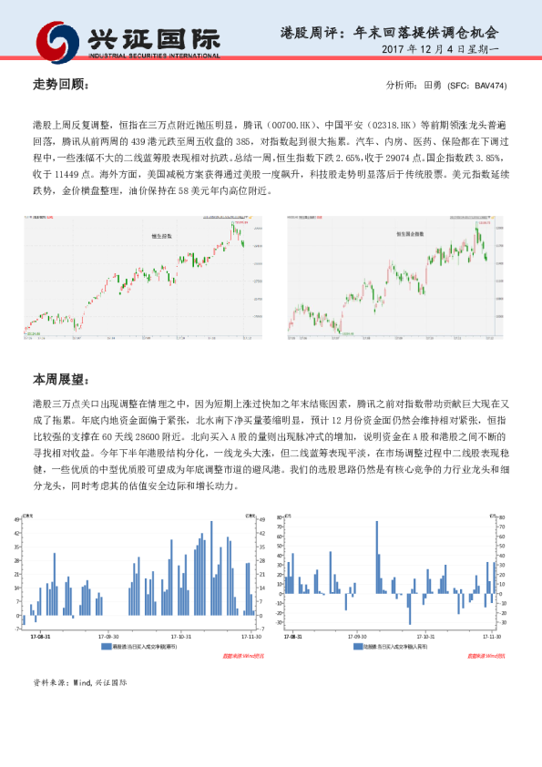港股周评：年末回落提供调仓机会