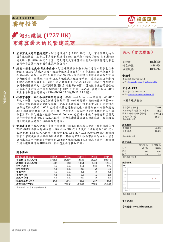 京津冀最大的民营建筑商