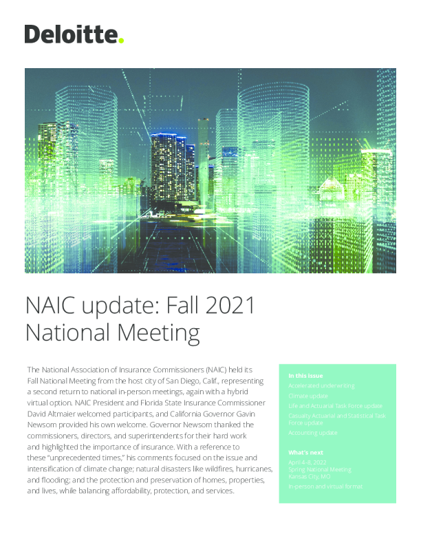 NAIC update Fall 2021 National Meeting
