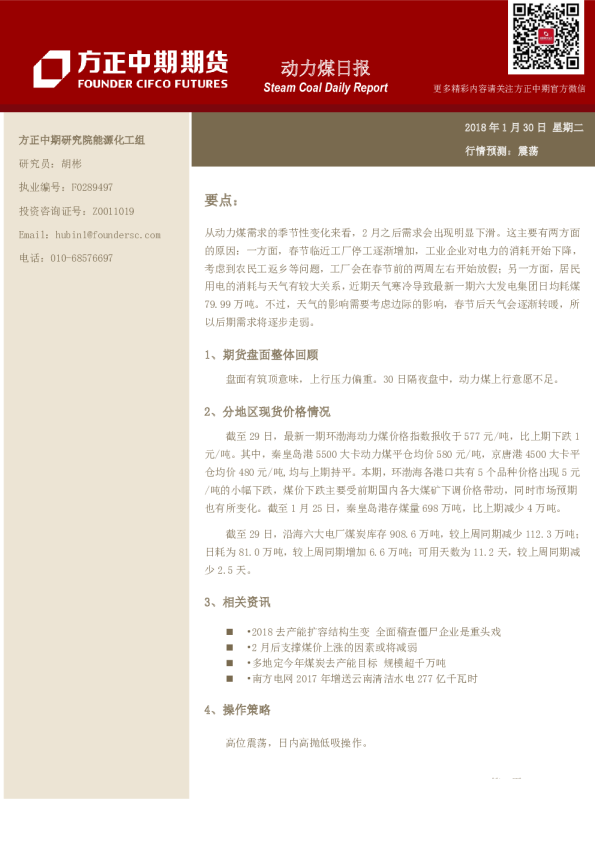 动力煤日报