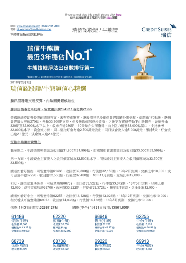 认股证牛熊证
