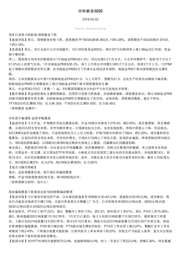倍特期货倍特解盘