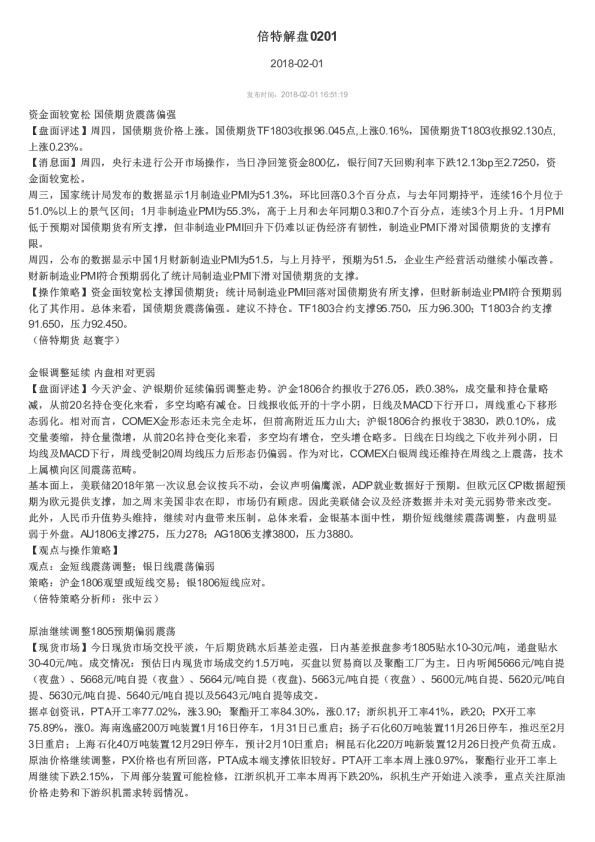 倍特期货倍特解盘