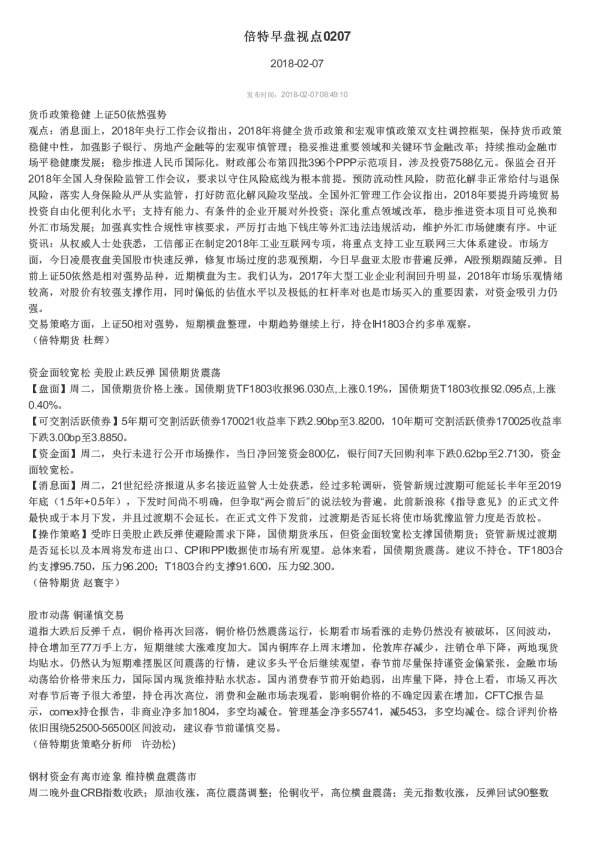 倍特早盘视点