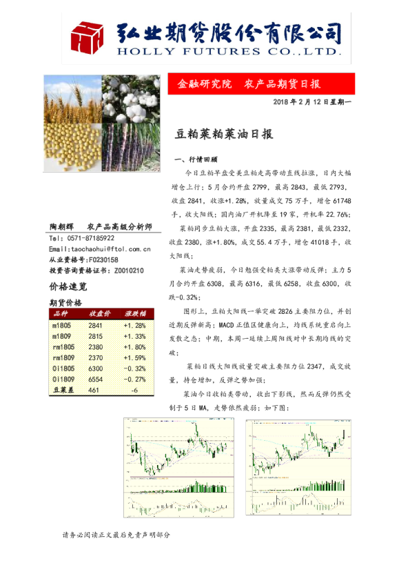 豆粕菜粕菜油日报
