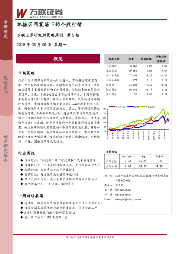 策略周刊第5期：把握区间震荡下的个股行情
