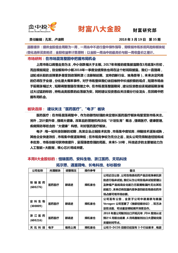 财富八大金股