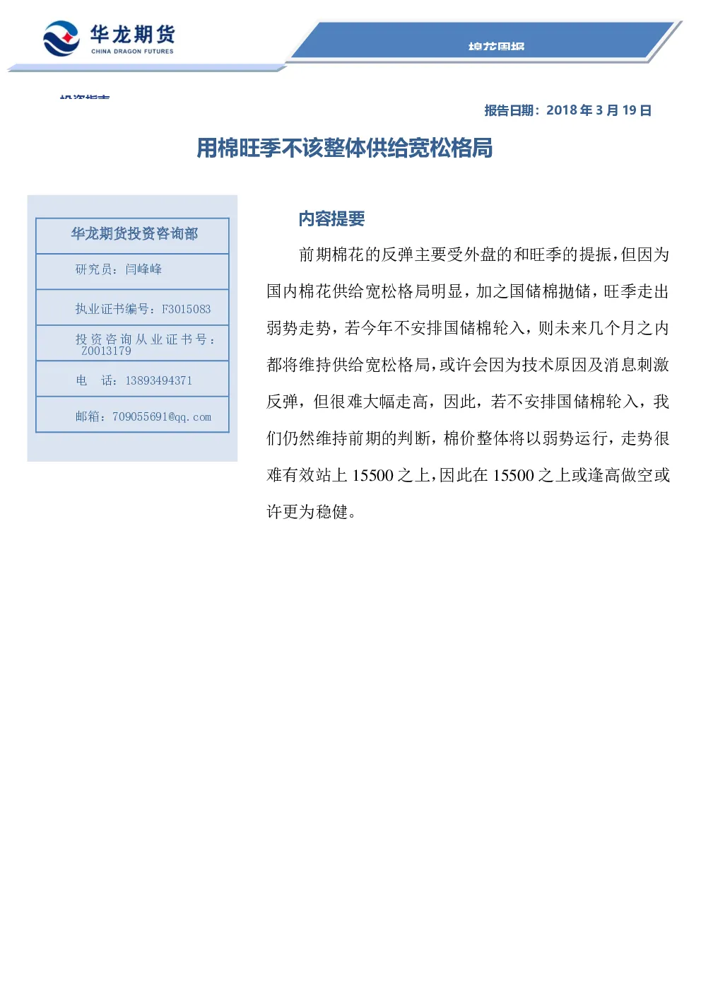 报告封面