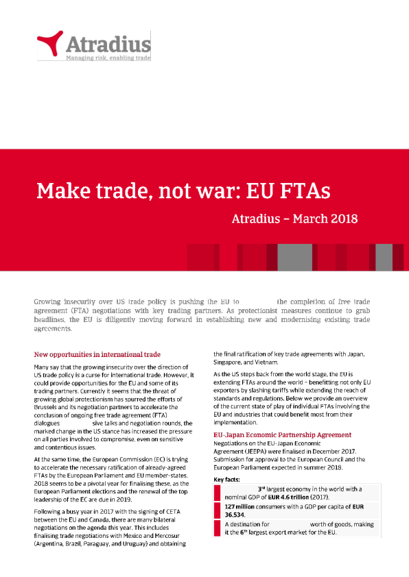 EU to speed up completion of free trade agreements