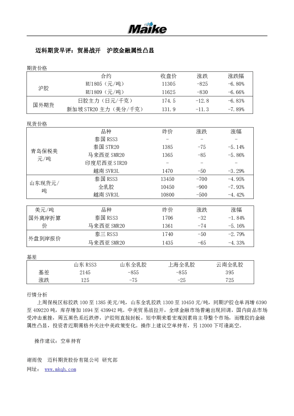 报告封面