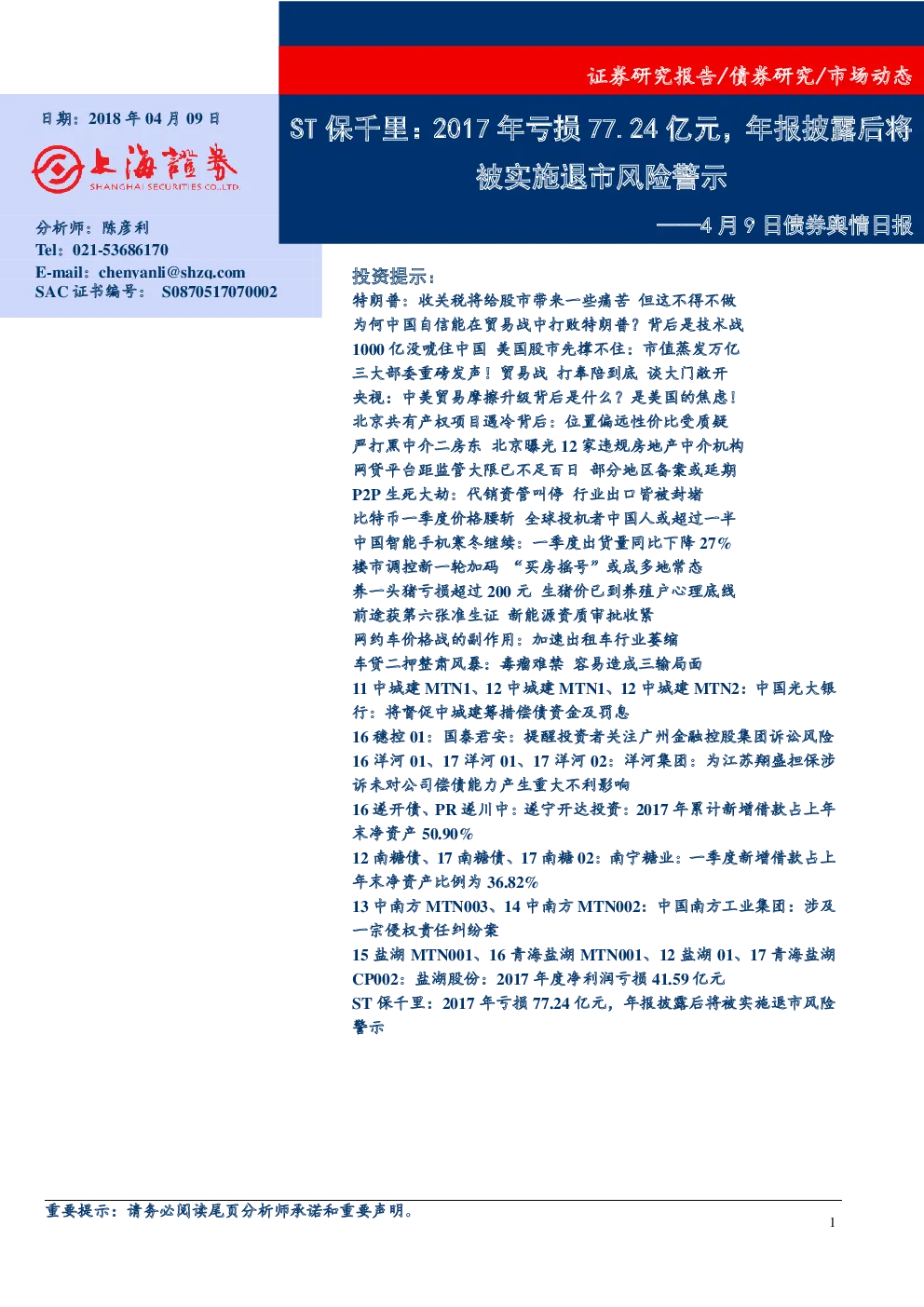 报告封面