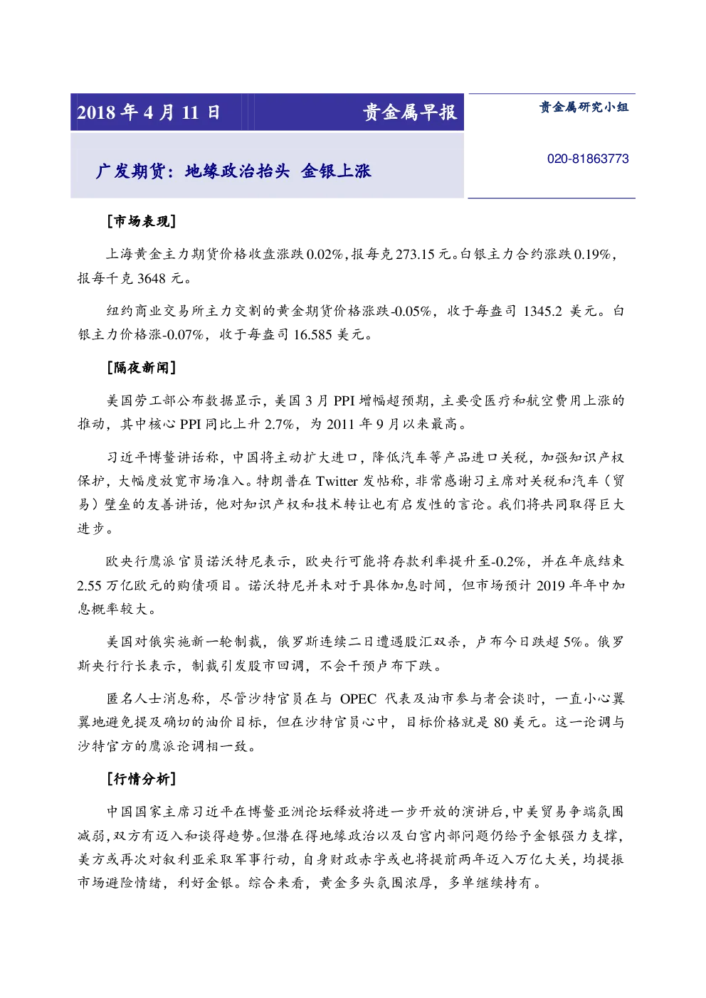 报告封面