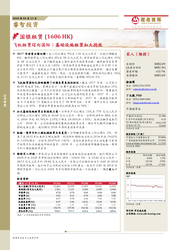 飞机租赁迈向国际；基础设施租赁加大投放