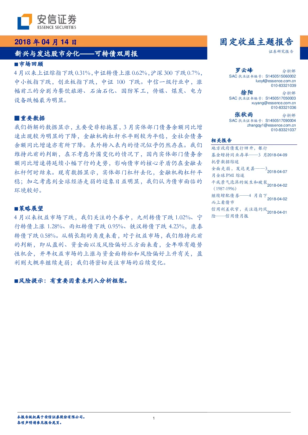 报告封面