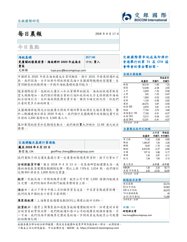 交银国际晨早快讯