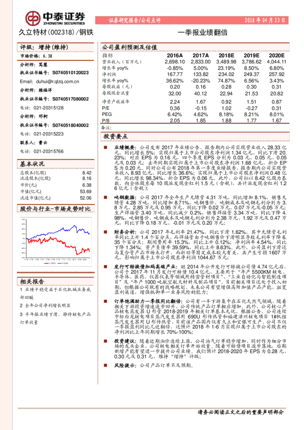 一季报业绩翻倍