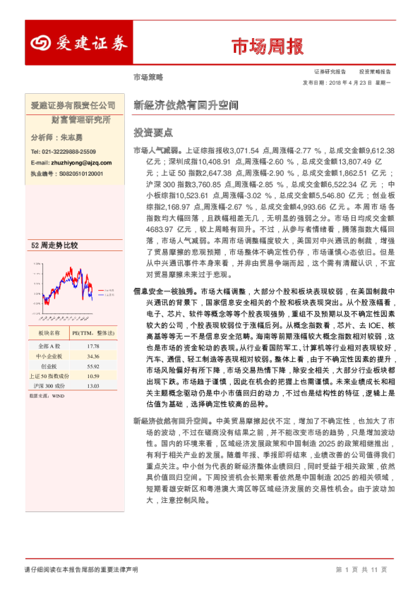 市场周报：新经济依然有回升空间