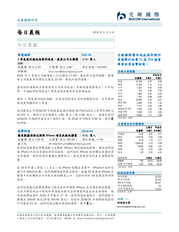 交银国际晨早快讯