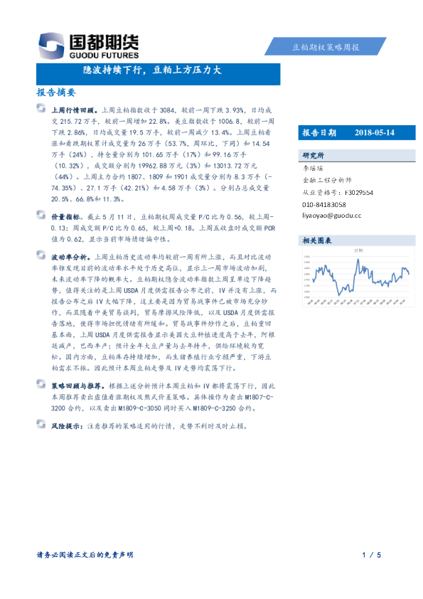 豆粕期权策略周报：隐波持续下行，豆粕上方压力大
