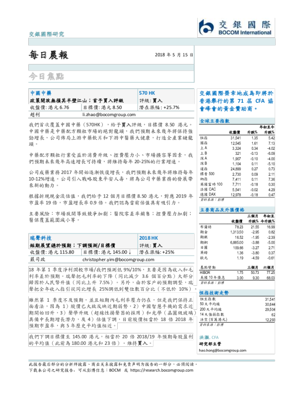 交银国际晨早快讯