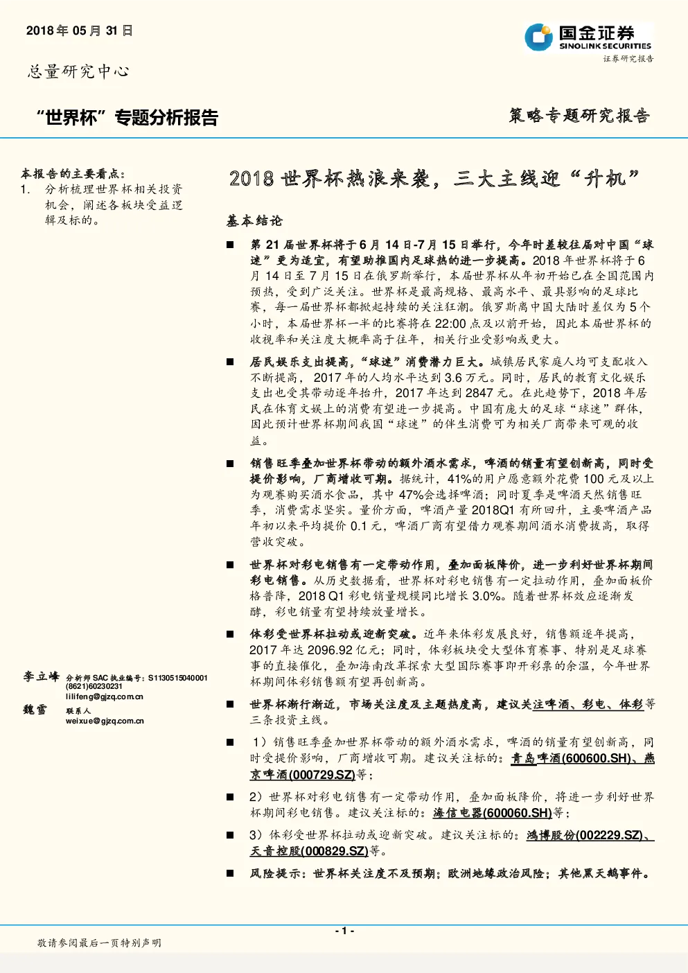 报告封面