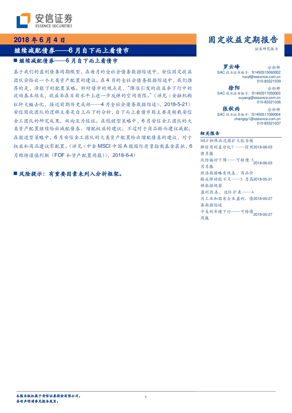 报告封面