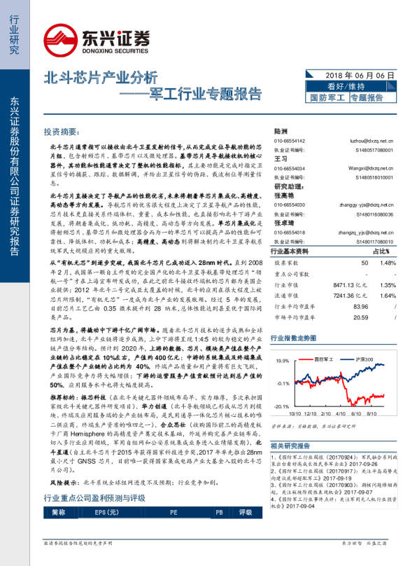 军工行业专题报告：北斗芯片产业分析