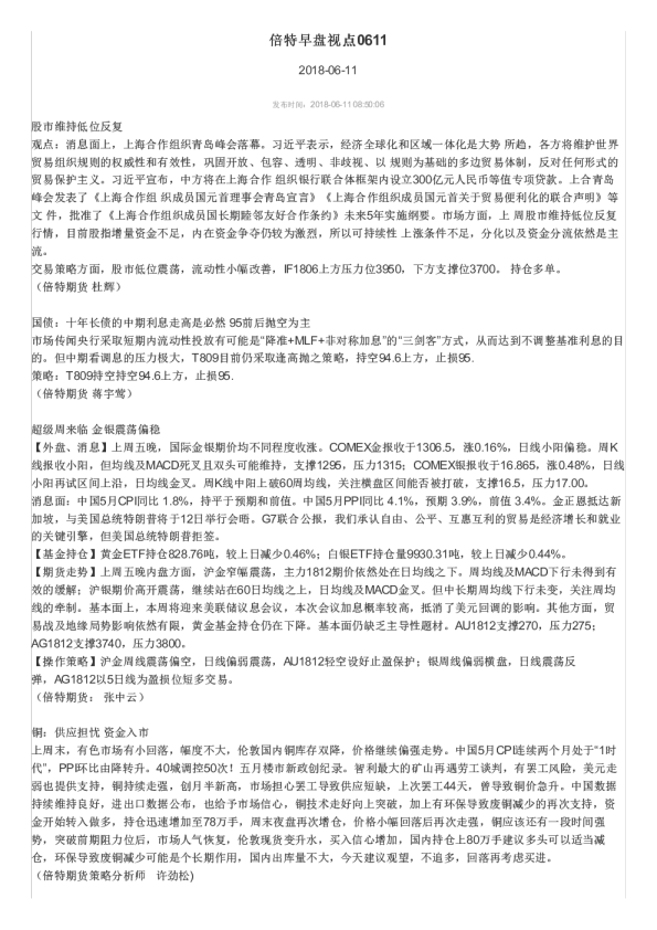 早盘视点