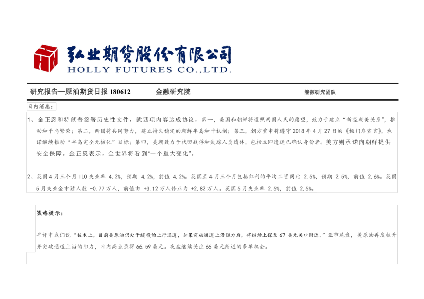 原油期货日报