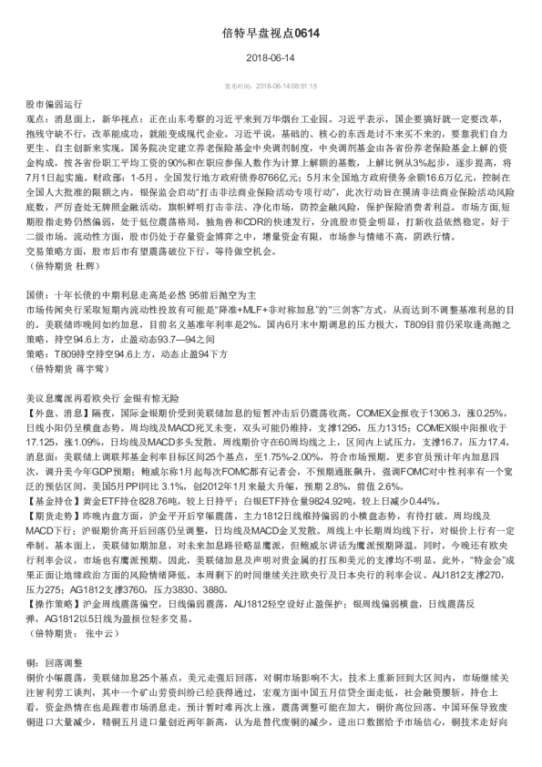 倍特早盘视点