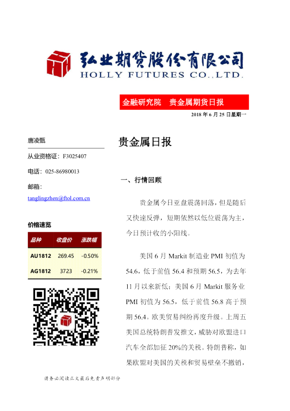贵金属日报