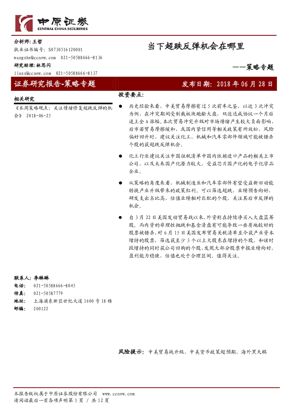 报告封面
