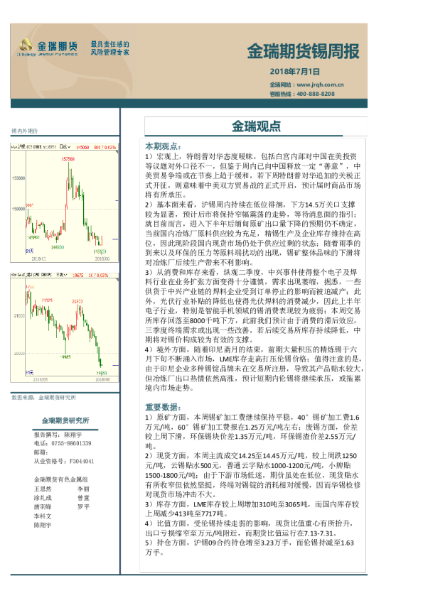 锡周报