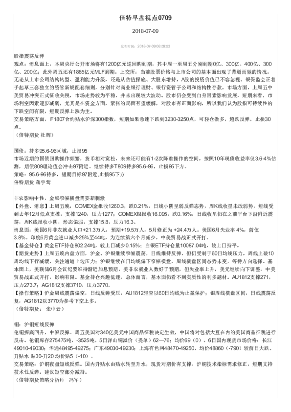 早盘视点