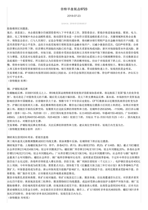 倍特早盘视点