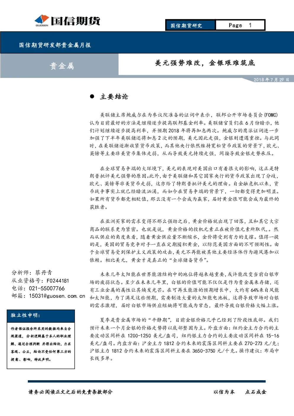 报告封面