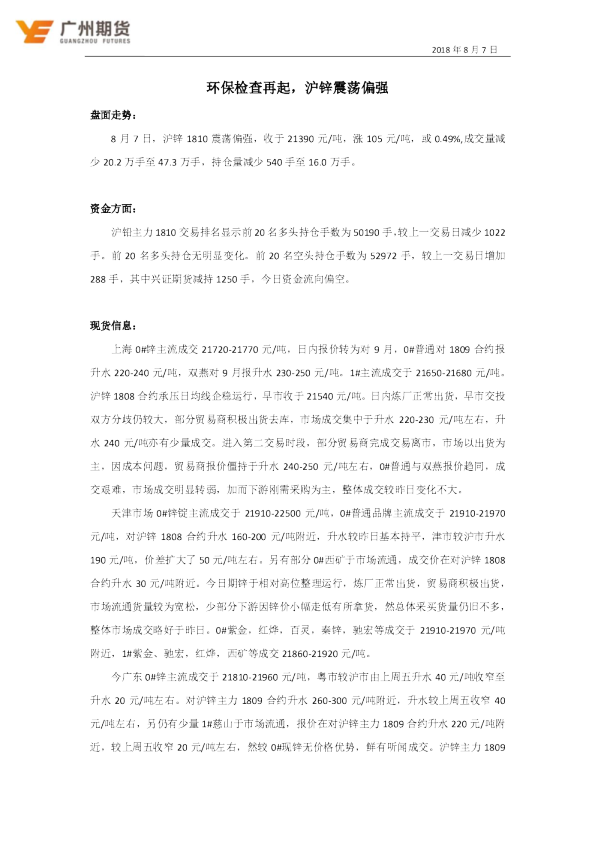 环保检查再起，沪锌震荡偏强