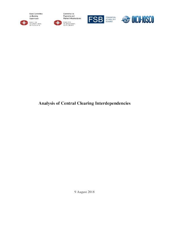 FR15/2018 Analysis of Central Clearing Interdependencies