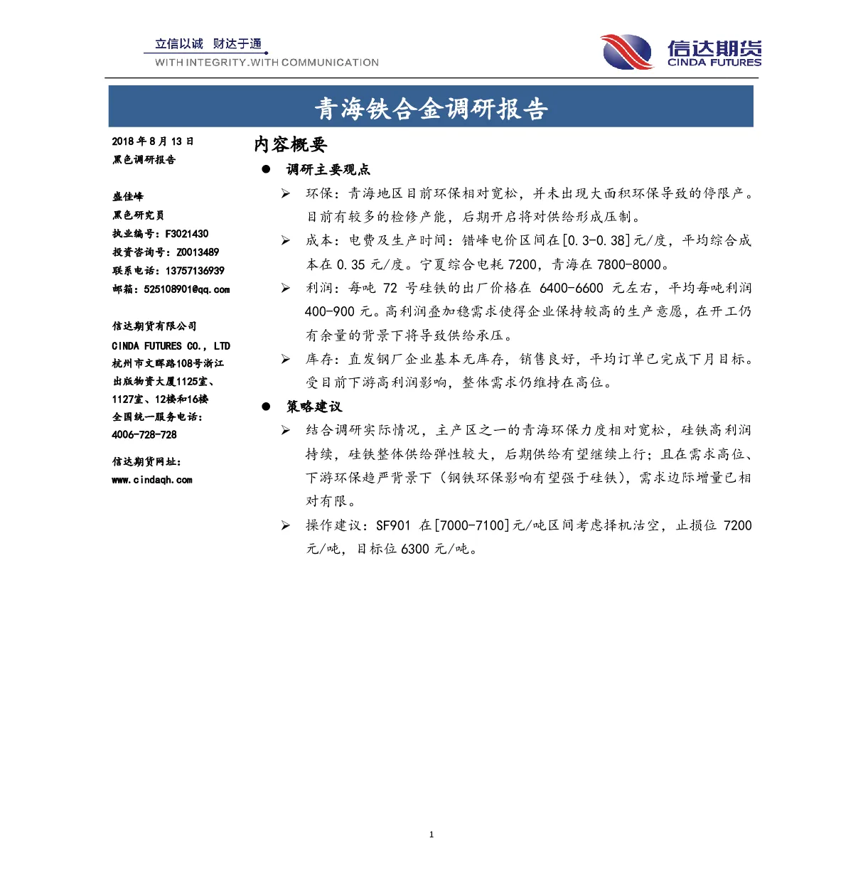 报告封面
