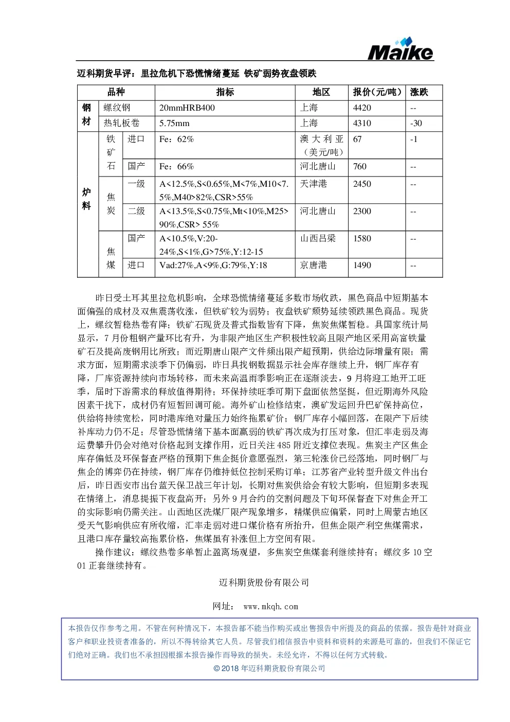 报告封面