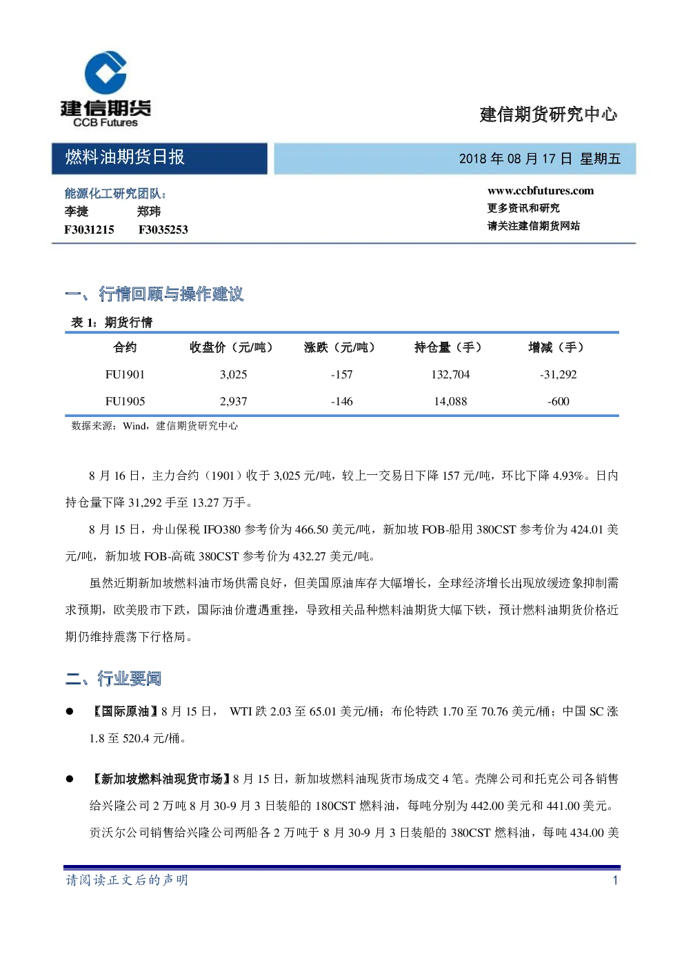 报告封面