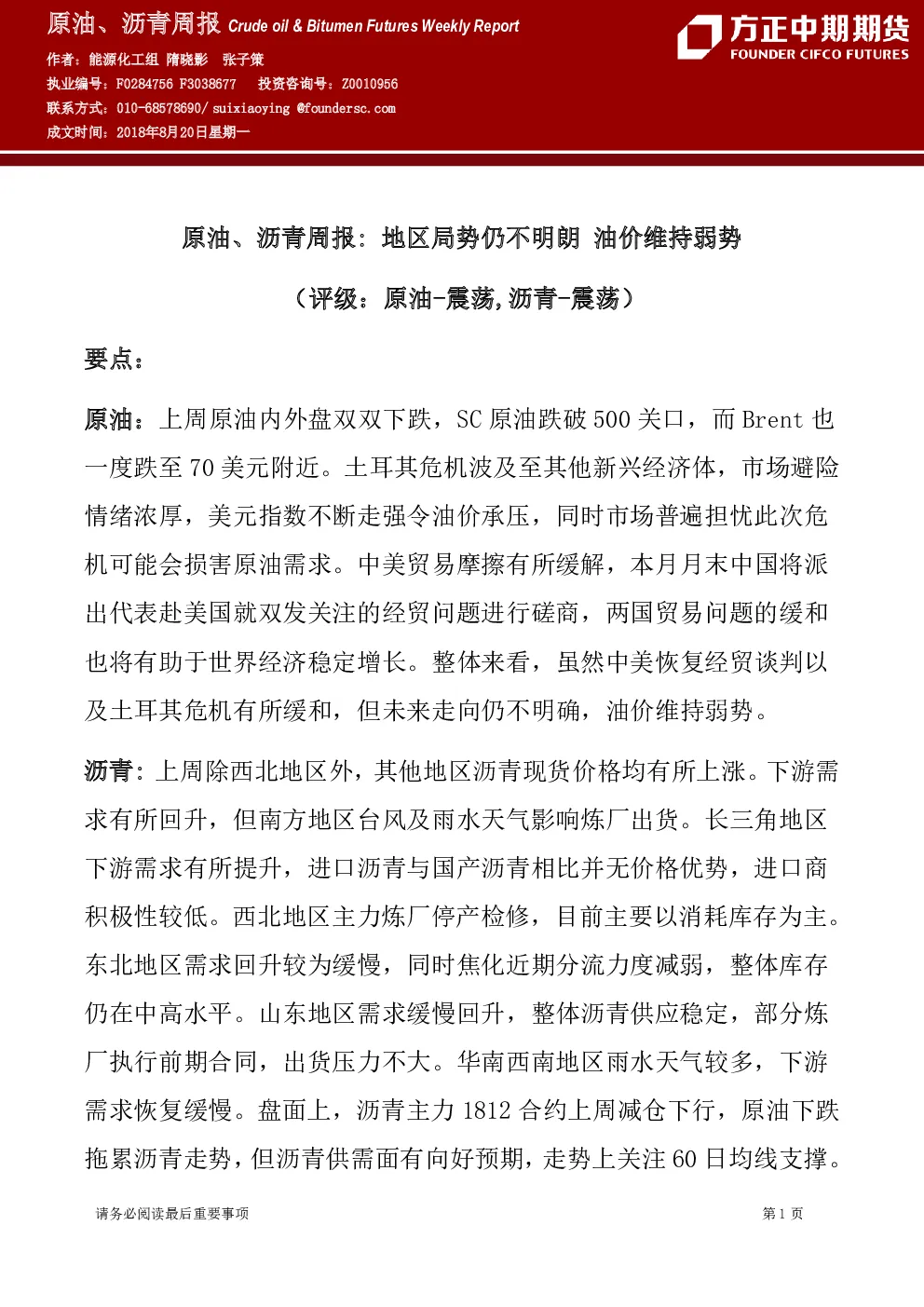 报告封面