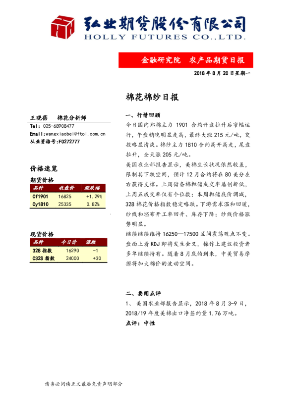 棉花棉纱日报