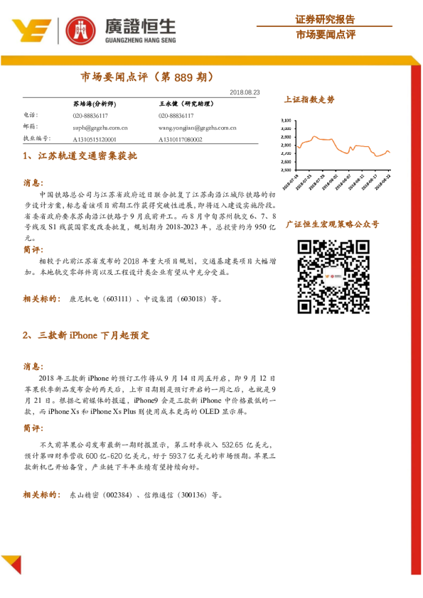 市场要闻点评（第889期）