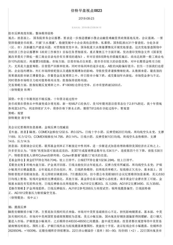 倍特早盘视点